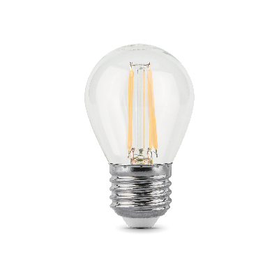 Лампа светодиодная филаментная LED 7 Вт 550 лм 2700К AC150-265В E27 шар P45 теплая  Black Filament Gauss