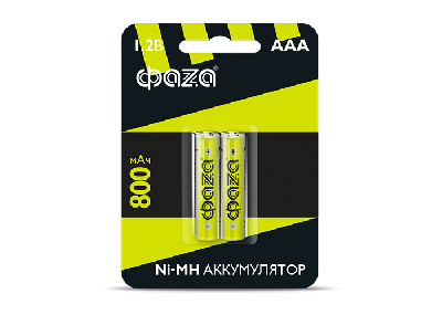 Элемент питания аккумуляторный ФАZА AAA 800мАч Ni-MH блистер, 2 шт.