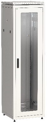 Шкаф сетевой 19' ITK LINEA N 42U 600х800мм стеклянная передняя дверь серый