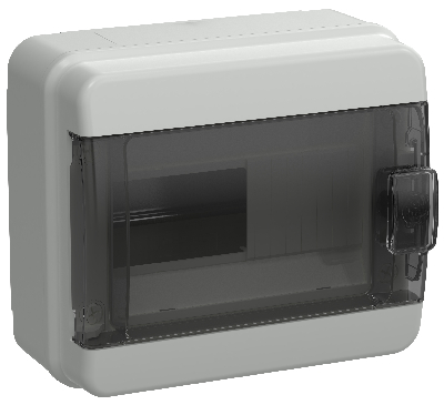 TEKFOR Корпус пластиковый навесной КМПн-8 IP65 черная прозрачная дверь IEK