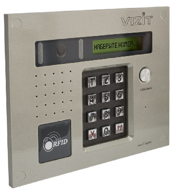 Блок вызова видеодомофона (вызывная панель) с цветной видеокамерой и считывателем ключей RF БВД-432RCB