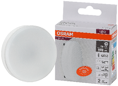 Лампа светодиодная LED 10 Вт GX53 4000К 800Лм таблетка 220 В (замена 75Вт) OSRAM