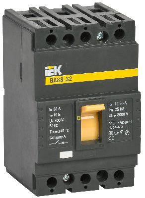 Выключатель автоматический трехполюсный ВА88-32 32А 25кА РЭ500А