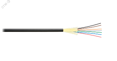 Кабель волоконно-оптический, 4 вол, SM 9/125 OS2, вну/вне., распред, LSZH, черн
