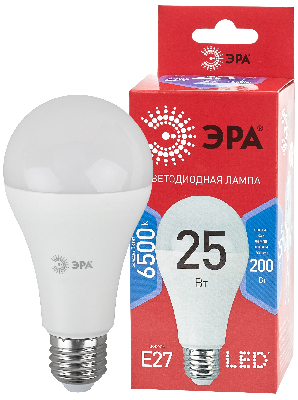 LED лампа A65-25W-865-E27 R ЭРА (диод, груша, 25Вт, холодный, E27) (10/100/1200)