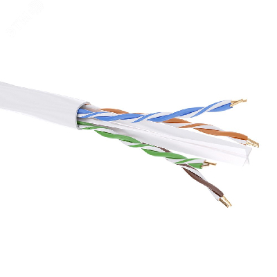 Витая пара CAT 6 U/UTP нг(A)-LSLTx бухта 305м белый