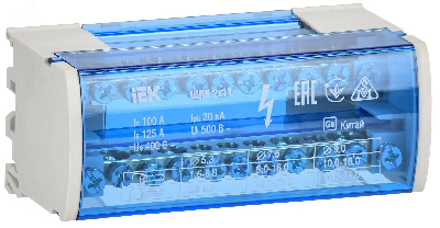 Шины на DIN-рейку в корпусе (кросс-модуль) ШНК 2х11 L+PEN