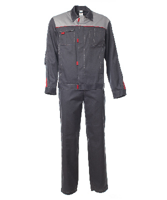 Костюм Фаворит летний куртка ткань, брюки, темно-серый с серым 56-58 112-116,170-176