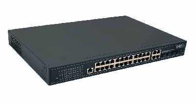 Управляемый L2 PoE коммутатор Gigabit Ethernet на 24 RJ45 PoE