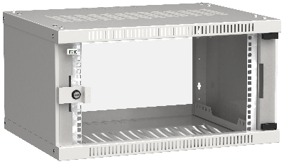 Шкаф LINEA WE 6U 600x450мм дверь стекло серый