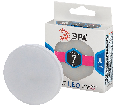 Лампа светодиодная Эра LED GX-7W-840-GX53 (диод, таблетка, 7Вт, нейтр, GX53)