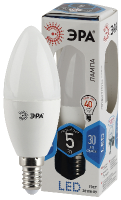 Лампа светодиодная LED B35-5W-840-E14 (диод, свеча, 5Вт, нейтр, E14) (10/100/4000)