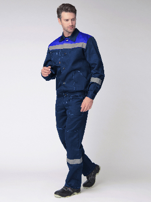 Костюм Легион-1 СОП (ткань Смесовая,210) брюки, темно-синий васильковый, 44-46 170-176